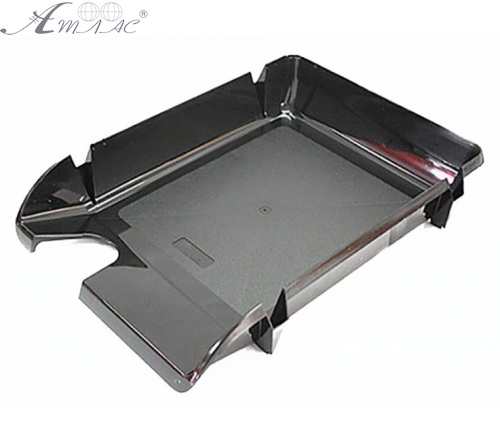 Лоток пластиковый для бумаг горизонтальный "Компакт" черный   80603