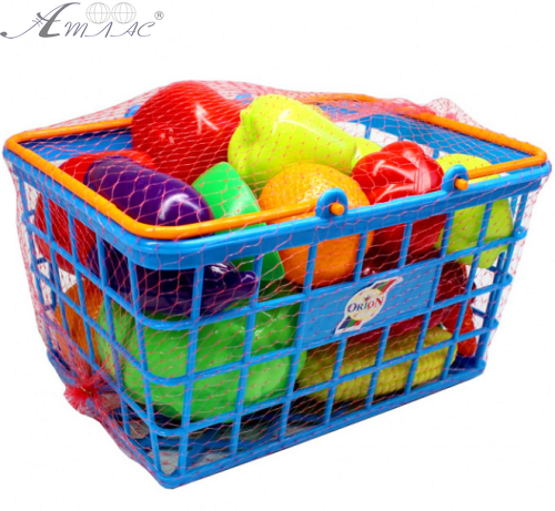 Іграшка набір Овочі та Фрукти в кошику Оріон 379в3 Іграшка набір Овочі та Фрукти в кошику Оріон 379в3