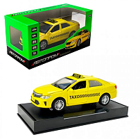 Машинка Автопром Такси Toyota Corolla 15см металлическая свет и звук  7843