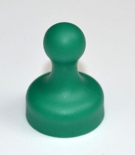 Магнит неодимимовый Пешка для доски 19х25мм 1шт Зеленый темный  02576 фото 2