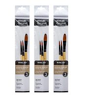 Набір синтетичних пензлів  3 шт № 6, 8, 12   AS330-1