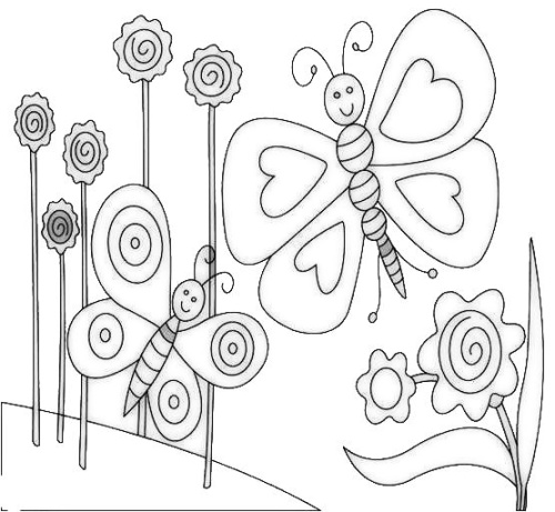 Холст с контуром Бабочка на подрамнике 25 х 25 см  950388