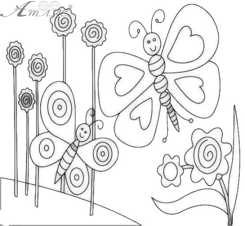 Полотно з контуром Метелик на підрамнику 25 х 25 см 950388