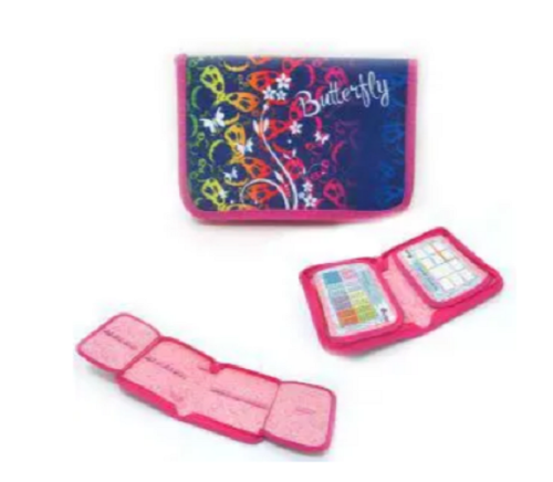 Пенал школьный JO Butterfly 1 отделение, 2 отворота, на молнии DH-18082 фото 2