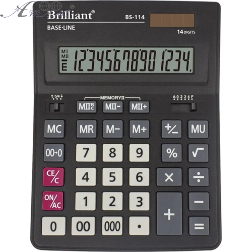 Калькулятор Brilliant BS-114 настольный 14разр. 2памяти 204 х 155мм