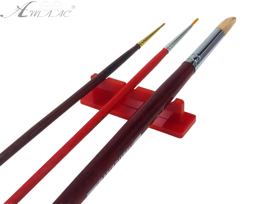 Підставка під три пензлика, Красный пластик AS-0057 фото 2