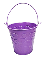 Відерко Декоративний метал 9,5 х 9,5см Диз № 1 завитки Фіолетове  15978