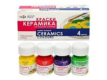 Фарба акрилова Набір Гамма Перламутр з кераміки 4 кольори по 10 мл 491007