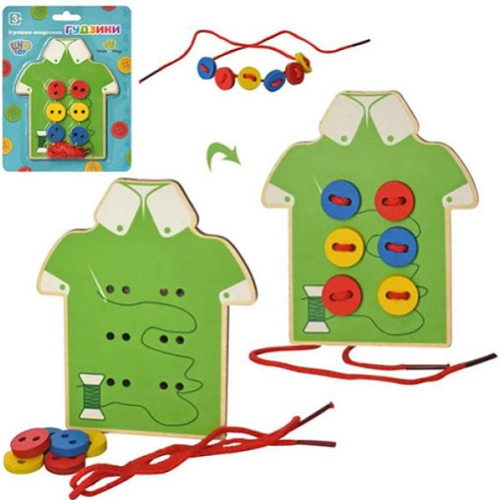 Игрушка Шнуровка Пуговки 13х11см MD 0905 Игрушка Шнуровка Пуговки 13х11см MD 0905