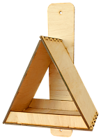 Кормушка окрашенная № 5/1 морилка под лаком 18.5 х 12 х 28.8 см AS-4297