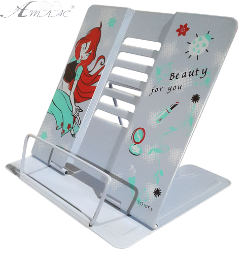 Підставка для книг металічна блакитна/сіра, малюнок мікс 04773 фото 2 Підставка для книг металічна блакитна/сіра, малюнок мікс 04773 фото 2