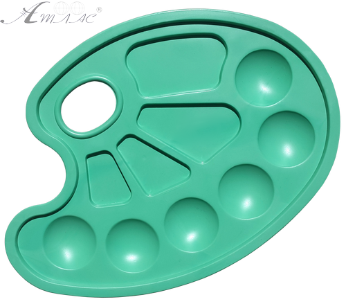 Палітра № 11 овальна, Зелена 17,5 х 23 см AS-0051 Палітра № 11 овальна, Зелена 17,5 х 23 см AS-0051