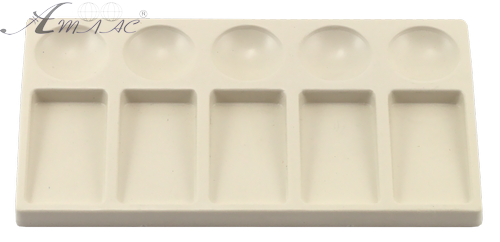 Палітра прямокутна № 2/3 аля біла 17,5 х 23 см  AS-0019