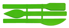Стеки для пластиліну набір 3 шт Зелені спаяні 125мм  AS-0090