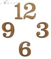 Цифры для часов арабские 4 шт высотой 5 см из МДФ AS-6521