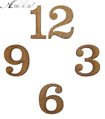 Цифры для часов арабские 4 шт высотой 5 см из МДФ AS-6521