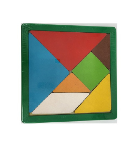 Танграм ЦВЕТНОЙ в пластмассовой рамке из фанеры 11 х 11 см  0240яяяяяяяяяяяяяя 8
