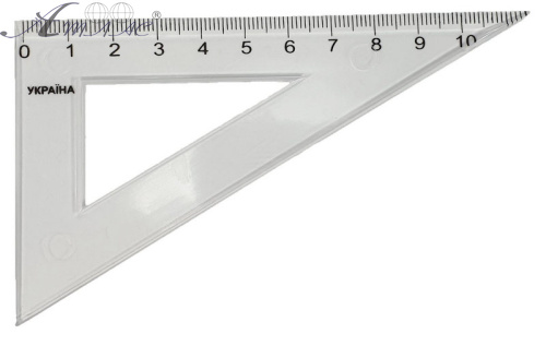 Треугольник прозрачный маленький 115 х 65 мм AS-0263, К-9043