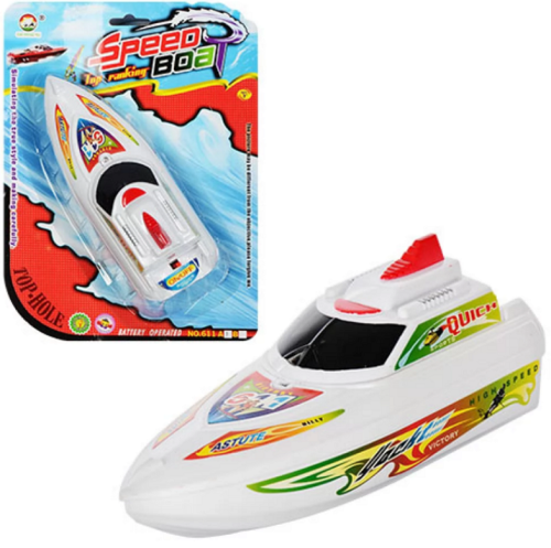 Игрушка Катер на батарейках 18,5 см в блистере  М0904