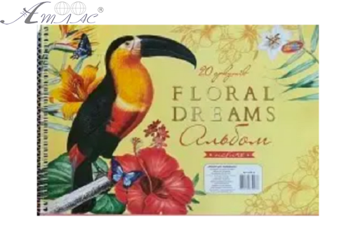 Альбом для рисования спираль Колорит Птица 20 листов 120гр  АПР-20