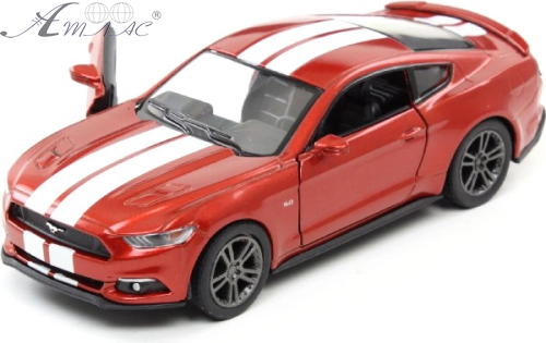 Машинка Kinsmart Ford Mustang GT 2015 год с полосками  KT5386FW