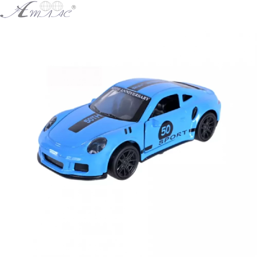 Машинка Автопром Porsche 911 10см Блакитна метал  00303