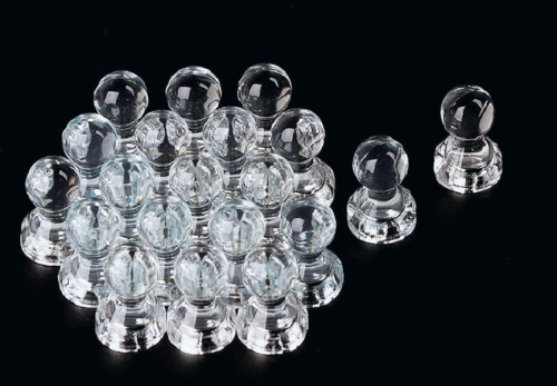 Магнит неодимимовый Пешка прозрачный для доски 16х11мм 1шт Белый  01562