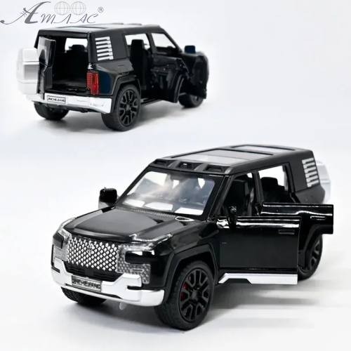 Машинка Автоексперт Range Rover Defender чорна 14см двері світло звук  16744
