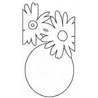 Полотно з контуром Ваза з квітами на підрамнику 20 х 40 см 950406