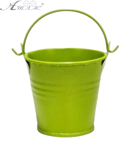 Відерце Декоративний метал 5,5 х 5,5см  Салатове  08679