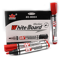 Маркер сухостираемый Xin Красный круглый толстый  ZC-8004-RD