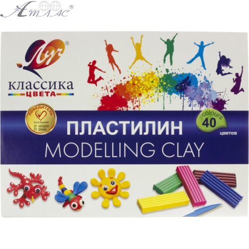 Пластилин Луч "Классика" 40 цветов 800гр  28С 1922-08