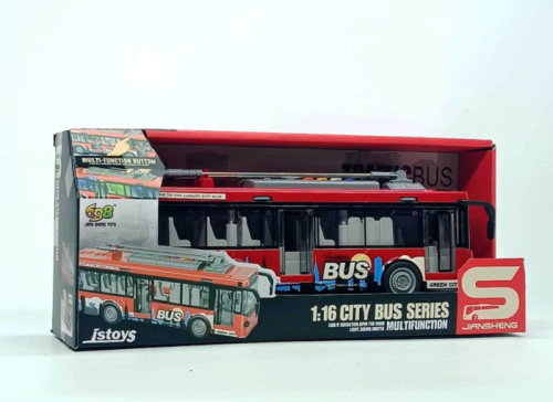 Игрушка Машинка City Bus Троллейбус со светом, двери открываются, 28 см JS121 фото 2 Игрушка Машинка City Bus Троллейбус со светом, двери открываются, 28 см JS121 фото 2