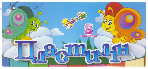 Пластилін 5 кольорів "НеЗнайко" 100 гр 832490