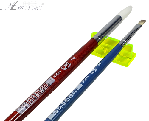 Підставка під два пензлика, жовтий флуоресцентний пластик AS-0030, К-4025 фото 2 Підставка під два пензлика, жовтий флуоресцентний пластик AS-0030, К-4025 фото 2