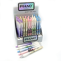 Ручка шариковая Piano Soft ink Pen автомат цветная Cиняя 0,7мм  02406