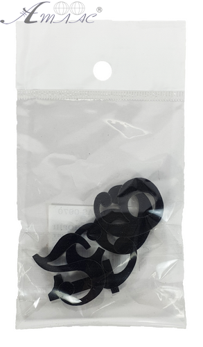 Пластикаві Цифри арабські 4шт чорні 3мм h=3см AS-0070 Пластикаві Цифри арабські 4шт чорні 3мм h=3см AS-0070