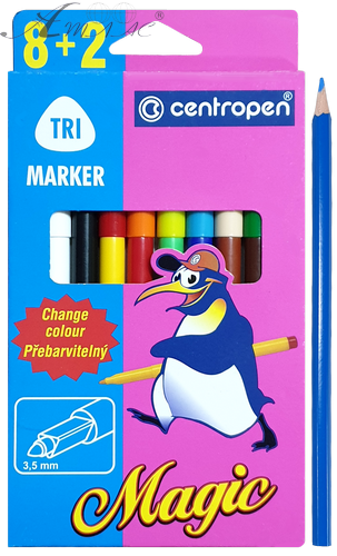 Фломастеры Centropen 8+2 цвета Magic изменяет цвет 2549/10 Фломастеры Centropen 8+2 цвета Magic изменяет цвет 2549/10