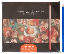 Олівці кольорові Marco Renoir 24 кольору Кедр в металевому пеналі FineArt-24TN
