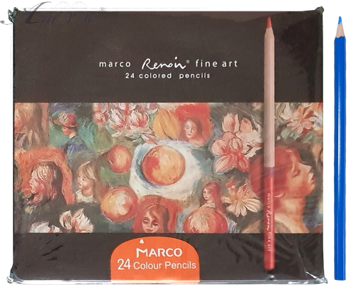 Карандаши цветные Marco Renoir 24 цвета Кедр в металлическом пенале FineArt-24TN