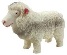 Игрушка силиконовая антистресс, овечка белая 11 см 09704