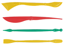 Стеки для пластилина набор 4 шт 16 см  AS-0207