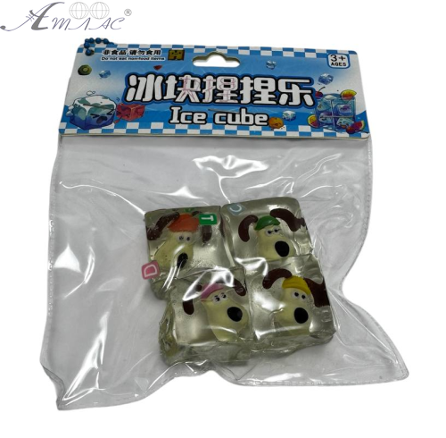 Іграшка антистрес Прозорі кубики з твариною 4 шт у пакеті  09430 фото 2