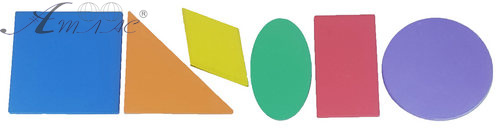 Фигуры геометрические ЦВЕТНЫЕ 6 шт 7 см из фанеры AS-7120, О-00011 Фигуры геометрические ЦВЕТНЫЕ 6 шт 7 см из фанеры AS-7120, О-00011