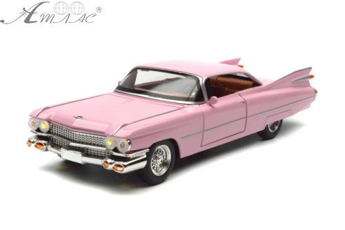 Машинка Автоексперт Cadillac Coupe DeVille 1959р рожева 21см двері світло звук  5069-94
