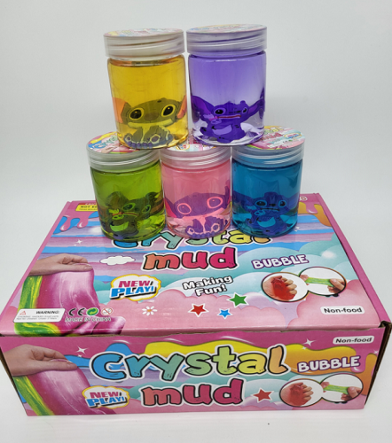 Игрушка Слайм Стич с игрушкой 7см в банке  2584-21