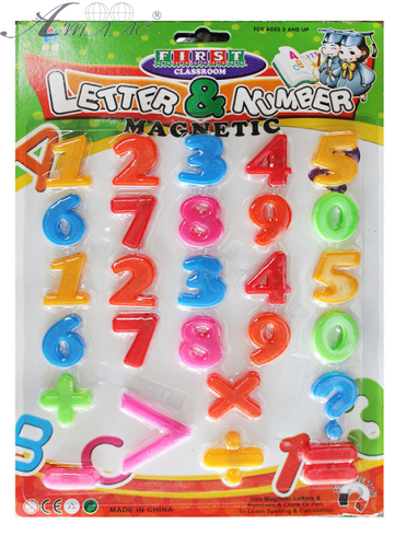 Магниты Цифры и знаки в блистере 21 х 14см  8302