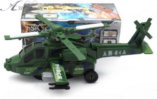 Іграшка Гелікоптер на батарейках, світло, звук 31 см у коробці  8811-3