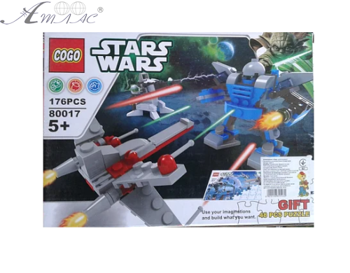 Іграшка Конструктор Star Wars + Пазли 176 деталей  80017