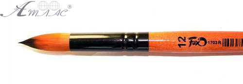 Пензлик синтетика Кругла № 12 художня Пензлик синтетика Кругла № 12 художня